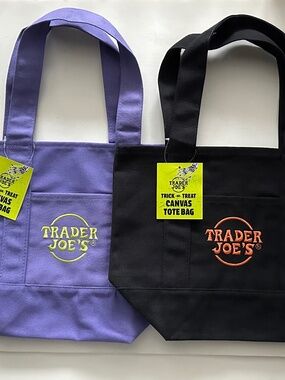 2 NWT Trader Joe’s Canvas Mini Tote Bags